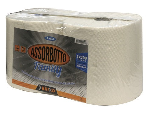 Carta asciugamani Brixo Assorbotto Family 2 Rt. Prezzo per Confezione.