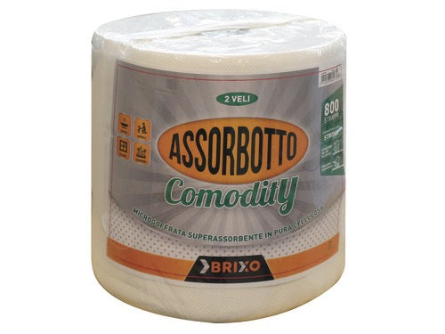 Carta asciugamani Brixo Assorbotto Comodity. Prezzo per rotolo.