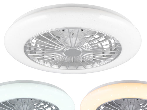 Plafoniere Led Trio con ventilatore Stralsund. Prezzo per Pezzo.