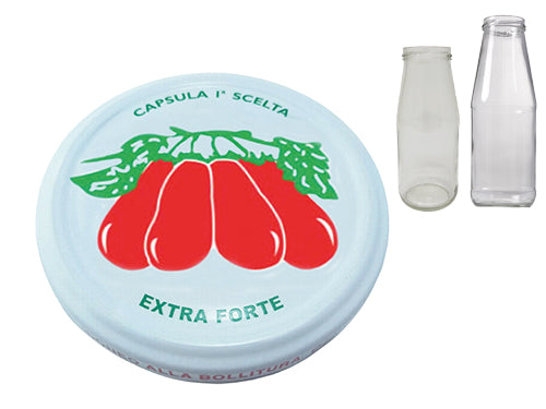 Tappi vasi vetro disegno pomodoro. Prezzo per Confezione.