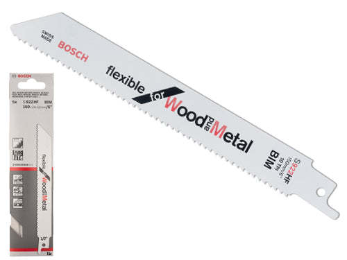 Lame Bosch Flex S 922 HF per seghe a gattuccio. Prezzo per Confezione.