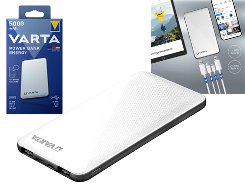 Power Bank Energy Varta 5000MAH. Prezzo per Pezzo.