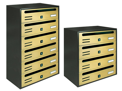 Blocchiere Cubo Orizzontale Oro Alubox. Prezzo per Pezzo.