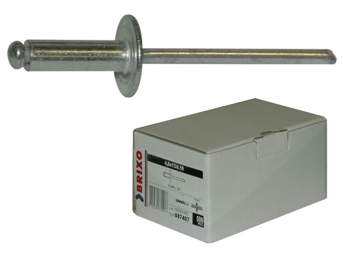 Rivetti Brixo Alluminio Testa Larga. Prezzo per Confezione.