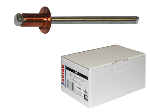 Rivetti Brixo Rame in scatola. Prezzo per Confezione.
