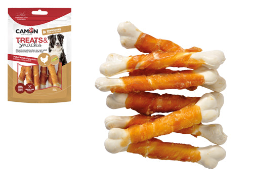 Snack osso con pollo per cani Camon. Prezzo per Confezione.