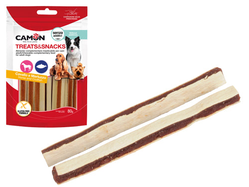 Snack Stick Cavallo&Merluzzo per cani Camon. Prezzo per Confezione.