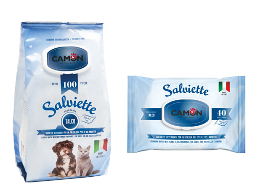 Salviette detergenti cani e gatti Camon. Prezzo per Pezzo.