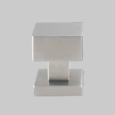 POMOLO FISSO INOX 'QUADRO' 50x50x23 mm - Col. Inox satinato. Prezzo per Pezzo.