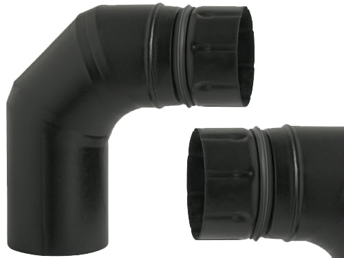 Gomiti 90° Ala Pellet Eco per stufe. Prezzo per Pezzo.