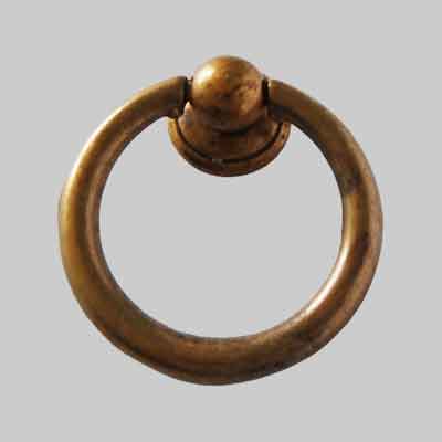 MANIGLIA PER MOBILI '09202' mm 23x28 - Ottone antico. Prezzo per Pezzo.