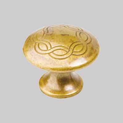 POMOLO PER MOBILI '24081' mm 25 - Oro di valenza. Prezzo per Pezzo.