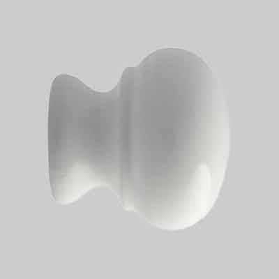 POMOLO LEGNO LACCATO "101" ø 30 Bianco. Prezzo per Pezzo.