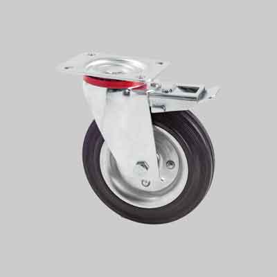 RUOTA INDUSTRIALE GIREVOLE ART.103 AVO C/FRENO mm 150x40 - portata kg 135. Prezzo per Pezzo.