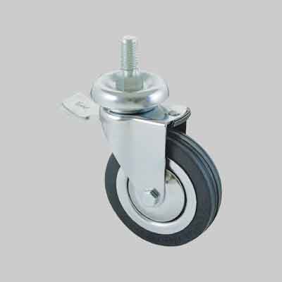 RUOTA ARREDAMENTO ART.155BISB AVO C/FRENO mm 100x24 - fil.M12 - portata kg 80. Prezzo per Pezzo.