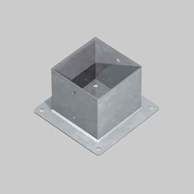 SUPPORTO A PAVIMENTO PER TRAVI 'TG2' mm 101x101x150h - Base 180 mm. Prezzo per Pezzo.