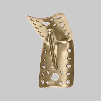 PIASTRA AD ANGOLO C/RINFORZO PER PALI Ø 80/100 mm 65 x 85 - Spess- 2 mm. Prezzo per Pezzo.