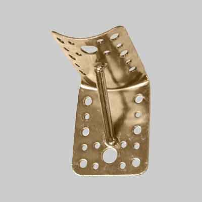 PIASTRA AD ANGOLO PIANA C/RINFORZO Ø 80/100 mm 65 x 85 - Spess. 2 mm. Prezzo per Pezzo.