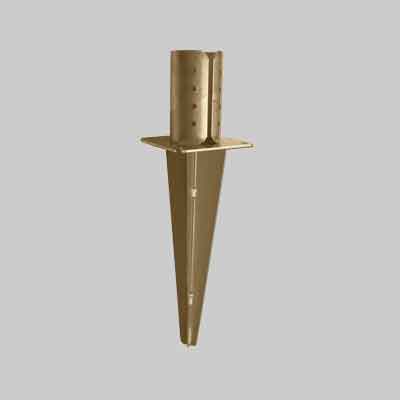 SUPPORTO PER PALI CON ANCORAGGIO AL TERRENO mm 80x40h. Prezzo per Pezzo.