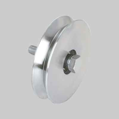 RUOTA CON BULLONE PER CANCELLI GOLA Y mm 120. Prezzo per Pezzo.