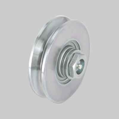 RUOTA CON BULLONE PER CANCELLI C/INGRASSATORE mm 140. Prezzo per Pezzo.