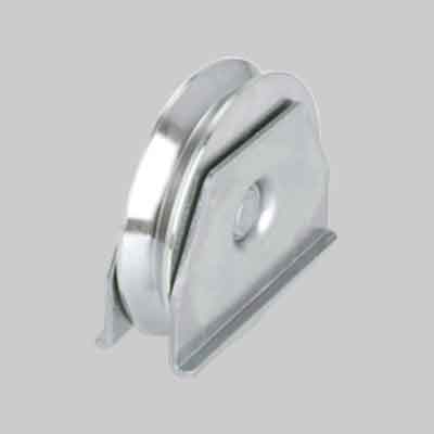RUOTA CON SUPPORTO LATERALE PER CANCELLI GOLA Y mm 100. Prezzo per Pezzo.