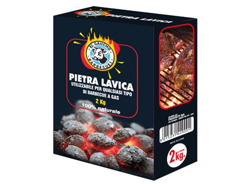Pietra Lavica per barbecue. Prezzo per Confezione.