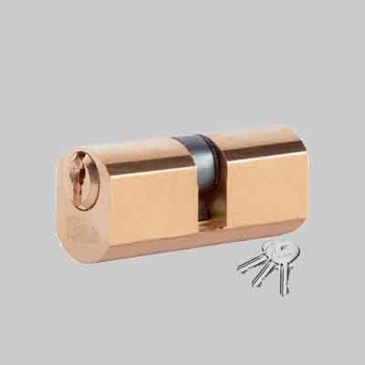 CILINDRO SFACCETTATO 22 A DOPPIO PROFILO 'F5' ISEO mm 54 (22+10+22). Prezzo per Pezzo.