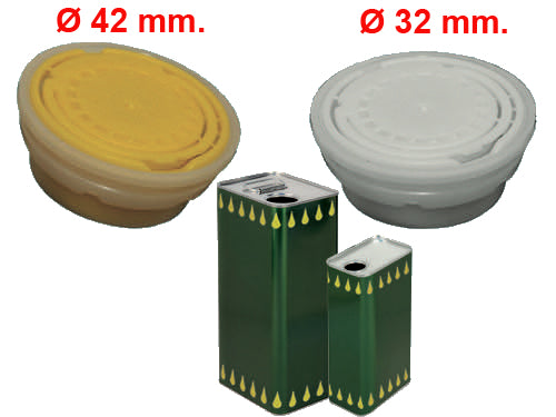 Tappi plastica per lattine olio. Prezzo per Confezione.