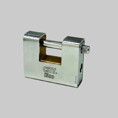 LUCCHETTO CORAZZATO PER SERRANDA 'ADITUS' ISEO mm 70. Prezzo per Pezzo.