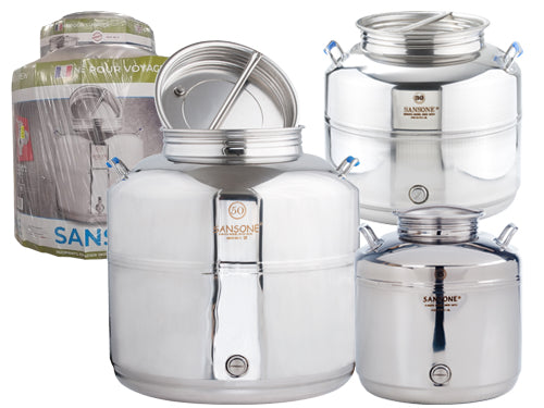 Bidoni contenitori inox per olio Sansone. Prezzo per Pezzo.