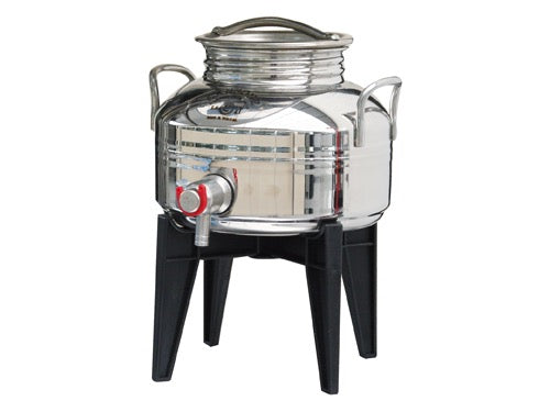 Bidoni contenitori inox per olio con supporto Sansone. Prezzo per Pezzo.