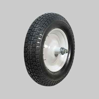 RUOTA CARRIOLA PNEUMATICA mozzo mm 110 - asse corto mm 170. Prezzo per Pezzo.