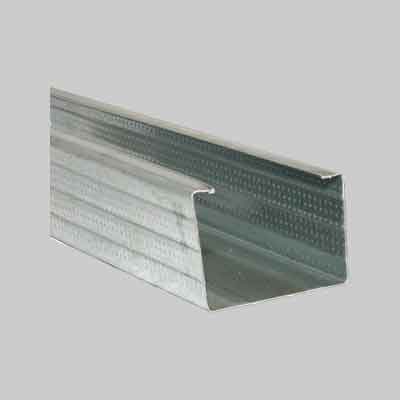 PROFILO MONTANTE PER CARTONGESSO mm 74x40h - barra 4 mt - spess. 6/10. Prezzo per Metro lineare.