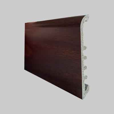 BATTISCOPA IN PVC TIPO 'LARGE' mm 75x9 Nero - barra mt 2. Prezzo per Pezzo.