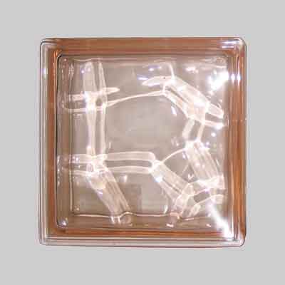 VETROMATTONE ONDULATO ROSA cm 19x19x8. Prezzo per Pezzo.