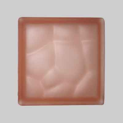 VETROMATTONE ONDULATO ROSA SATINATO cm 19x19x8. Prezzo per Pezzo.