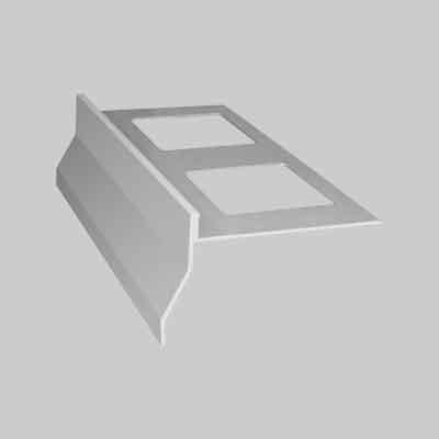 GOCCIOLATOIO PER BALCONI E TERRAZZE 'NOR' col. grigio - barra mt 2,70. Prezzo per Metro lineare.