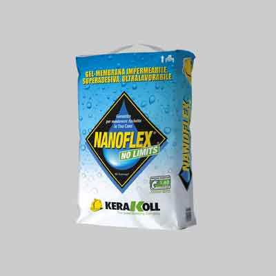 MEMBRANA IMPERMEABILIZZANTE 'NANOFLEX NO LIMITS' KERAKOLL Kg 20. Prezzo per Chilo.