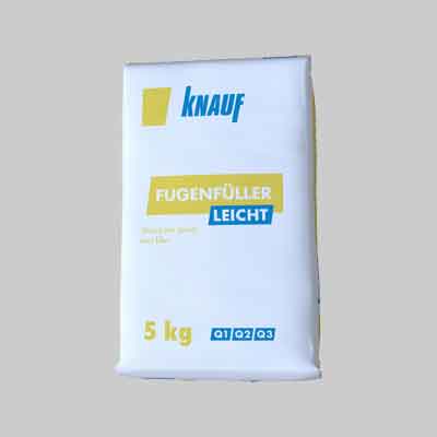 STUCCO IN POLVERE PER CARTONGESSO 'FUGENFUELLER LEICHT' kg 5. Prezzo per Pezzo.