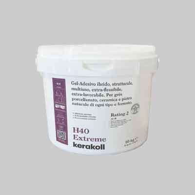 COLLA PER PIASTRELLE IN PASTA 'H40 EXTREME' KERAKOLL Kg 10 - Col. Bianco. Prezzo per Chilo.