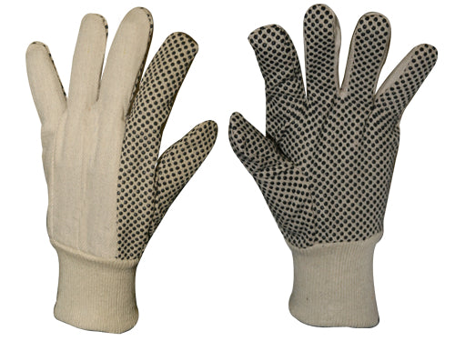 Guanti tela puntinati. Prezzo per paio.