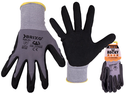 Guanti Brixo Rocky Nylon-Spandex/Nitrile. Prezzo per paio.