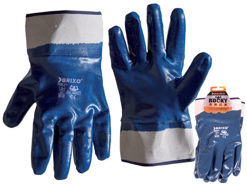 Guanti Brixo Rocky NBR/Manichette cotone Jersey. Prezzo per paio.