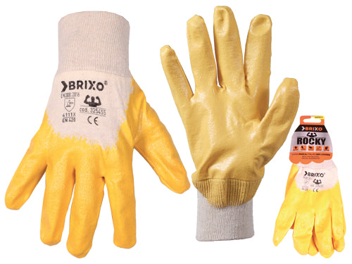 Guanti Brixo Rocky maglia NBR leggero. Prezzo per paio.