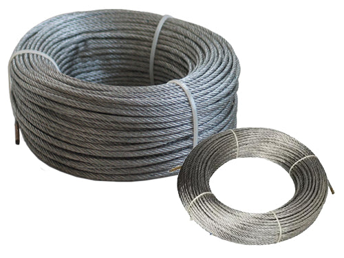 Funi commerciali in acciaio zincato. Prezzo per rotolo.