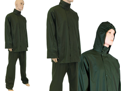 Completi impermeabili Brixo PU verde. Prezzo per Pezzo.