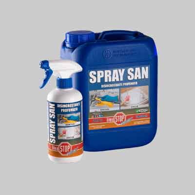 DISINCROSTANTE IGIENIZZANTE PROFUMATO 'SPRAY SAN' ml 500. Prezzo per Pezzo.