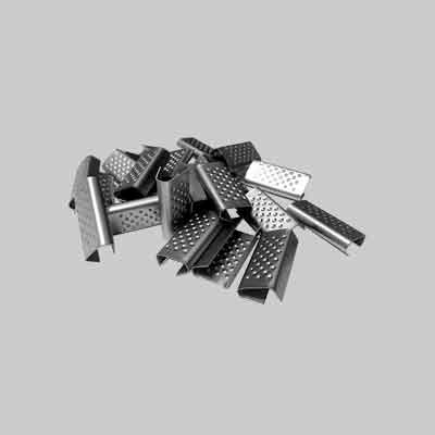 SIGILLI IN ACCIAIO PER REGGETTE IN PLASTICA mm 16x28, Spess. 0,5 mm - Conf. 3000 pezzi. Prezzo per Confezione.
