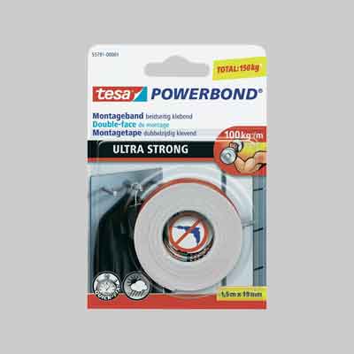 NASTRO BIADESIVO 'POWERBOND' mm 19x1,5 mt. Prezzo per Pezzo.